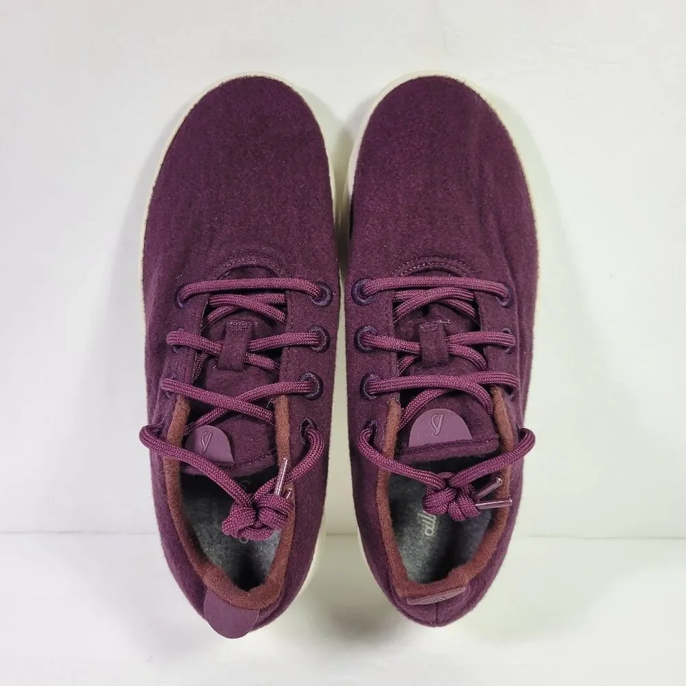 Allbirds Men's Burgundy Superfine Merino Wool Runner Shoes Sz 9